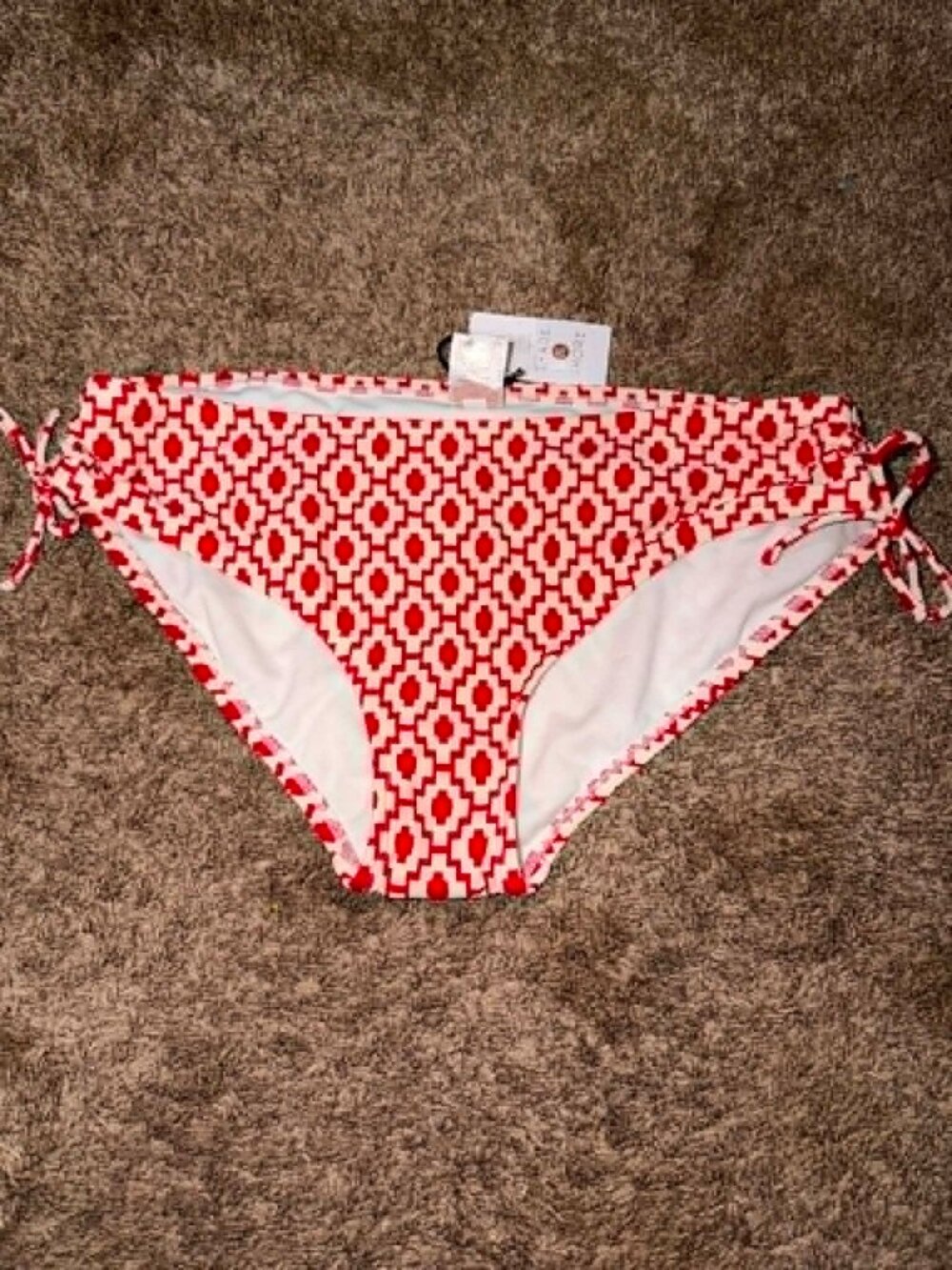 Women's Side Tunneled Hipster Bikini Bottom - Shade & Shore, Red, Large.